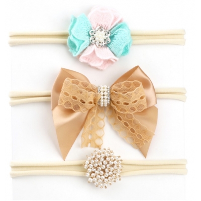 Flower Headbow Supplier hair band Cotton Bow Top Kids baby soft hair bands C-hb183